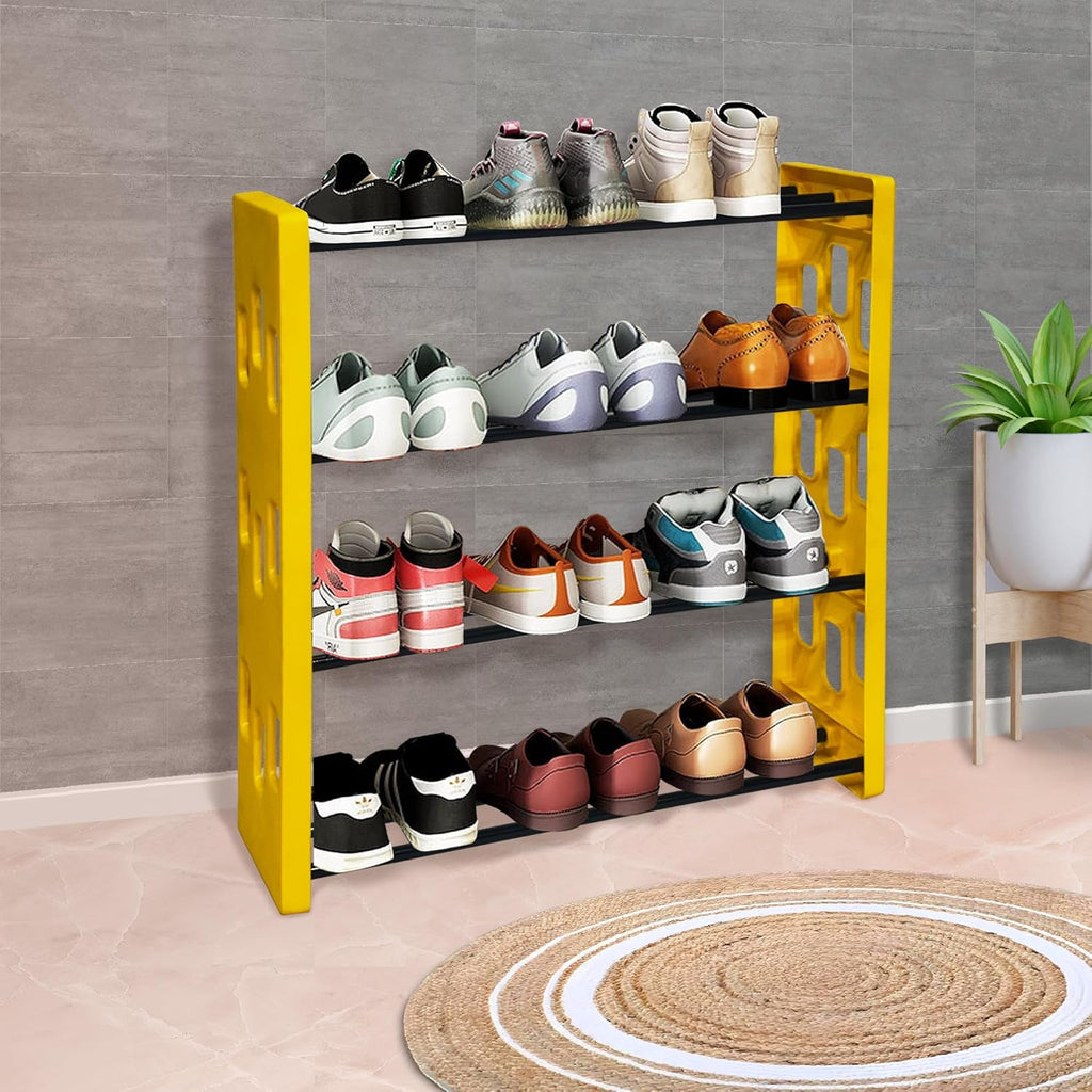 Planetarrium Premium 6 Shelf Plastic and Steel Shoe/Chappal/Book/Clothes Rack/Stand/for Home