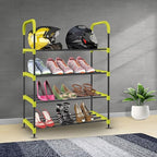 Planetarrium Hub 4-Tier Space-Saving Shoe Rack Stand for Home – Durable Plastic & Metal Shoe Organizer for Entryway, Hallway, Closet & Bedroom