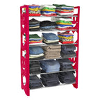 Planetarrium Premium 6 Shelf Plastic and Steel Shoe/Chappal/Book/Clothes Rack/Stand/for Home