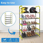 5-Tier Space-Saving Shoe Rack Stand for Home – Durable Plastic & Metal Shoe Organizer for Entryway, Hallway, Closet & Bedroom
