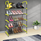 5-Tier Space-Saving Shoe Rack Stand for Home – Durable Plastic & Metal Shoe Organizer for Entryway, Hallway, Closet & Bedroom