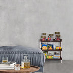 Planetarrium Hub Lexi Plastic 3 Tier Multi-Purpose Storage Organizer Kitchen Rack with Wheels | Fruits & Vegetable Stand/Basket for Kitchen (Brown)