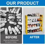 Premium 4 Shelf Plastic and Steel Shoe/Chappal/Book/Clothes Rack/Stand/for Home -ultra