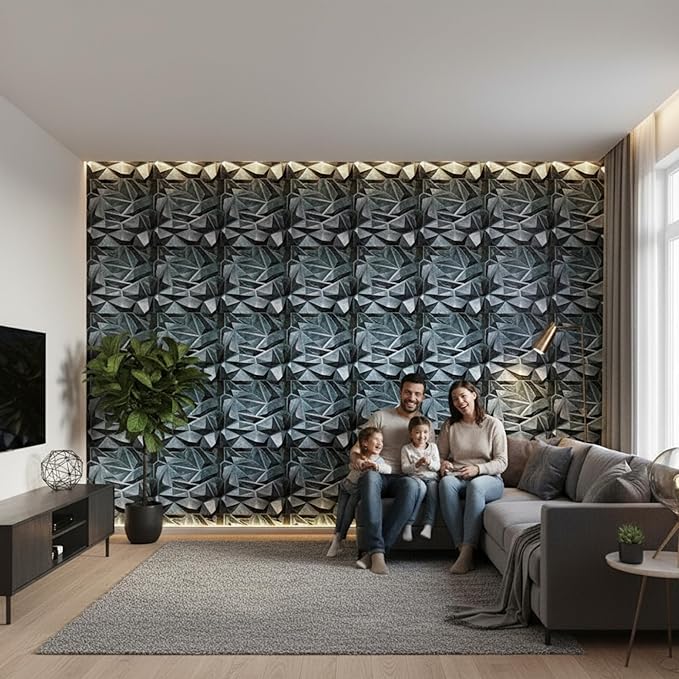 planetarium Decor 3D PVC Wall Panels - Hexagon Design, Bronze Rust Color 19.7" x 19.7" (Pack of 18) - Covers 48.42 Sq. Ft.