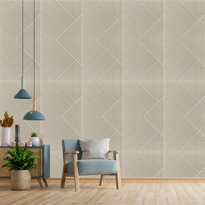 Planetarrium Decor 3D Self Adhesive Wall Panel White Tail TP 106 Design Pack of 18 Covers 48.51 Sq. Ft.