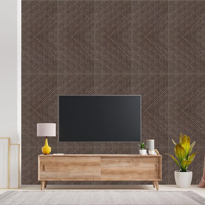 Planetarrium Decor 3D Self Adhesive Wall Panel MagnumBrown TP 106 Design Pack of 18 Covers 48.51 Sq. Ft.