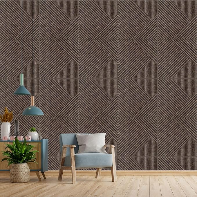 Planetarrium Decor 3D Self Adhesive Wall Panel MagnumBrown TP 106 Design Pack of 18 Covers 48.51 Sq. Ft.