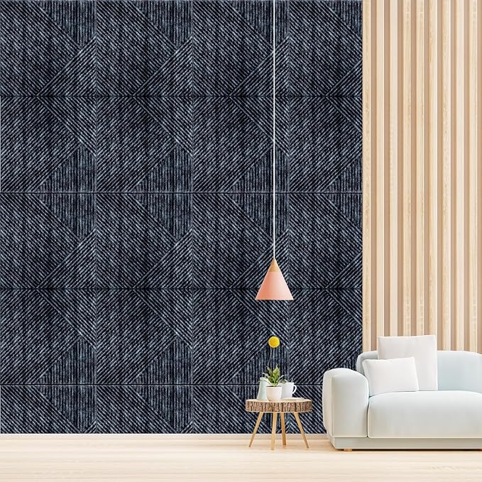 Planetarrium Decor 3D Self Adhesive Wall Panel Thunder Black TP 106 Design Pack of 18 Covers 48.51 Sq. Ft.TP106