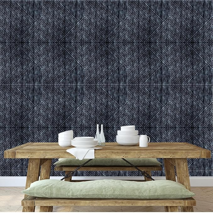 Planetarrium Decor 3D Self Adhesive Wall Panel Thunder Black TP 106 Design Pack of 18 Covers 48.51 Sq. Ft.TP106