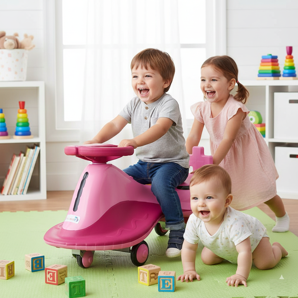 Planetarium Hub Magic Car for Kids for Boys and Girls & Comfortable Seats & Durable Weight Cap - Ride-on Baby Car- Kiki Dlx. Car