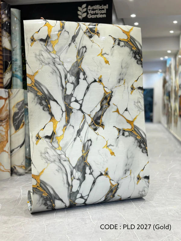 Self Adhesive UV Marble Sheets  (size   10   x   4   Feet)   PLD2027 pack of 12.