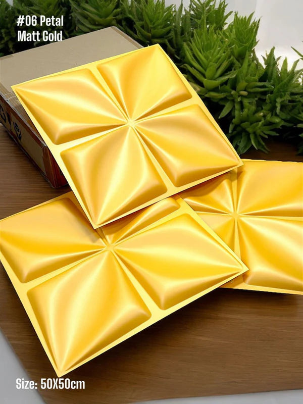 Petal Designed 3D PVC Wall Panel -(Size   50*50cm) pack of 10.