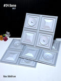 24 Dome - Dome 3D PVC Panel (Without Mirror) - (Size 50*50cm) - Grey