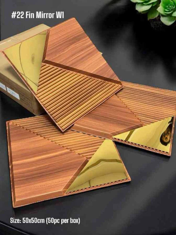 planetarium 3D PVC Brown Panel   (Mirror)  (Size   50*50cm)   (1 piece covers approx 2.5sqft)