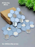 planetarium Hexa 3D PVC Panel Emeral  (Mirror)  3   colors   option  (Size   50*50cm) box of 10